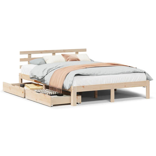 Bed Frame with Drawers without Mattress 160x200 cm Bed Frame with Drawers without Mattress 160x200 cm