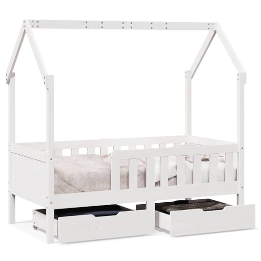 Kids Bed Frame with Drawers without Mattress 80x160 cm Solid Wood Kids Bed Frame with Drawers without Mattress 80x160 cm Solid Wood