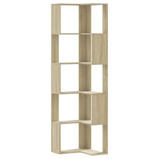 Corner Bookcase 5-Tier Sonoma Oak 50x50x179 cm Engineered Wood Corner Bookcase 5-Tier Sonoma Oak 50x50x179 cm Engineered Wood