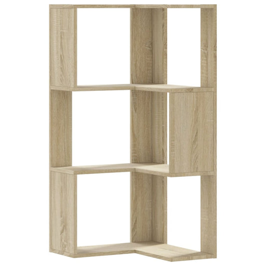 Corner Bookcase 3-Tier Sonoma Oak 50x50x102 cm Engineered Wood Corner Bookcase 3-Tier Sonoma Oak 50x50x102 cm Engineered Wood