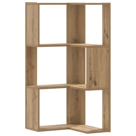Corner Bookcase 3-Tier Artisian Oak 50x50x102 cm Engineered Wood Corner Bookcase 3-Tier Artisian Oak 50x50x102 cm Engineered Wood