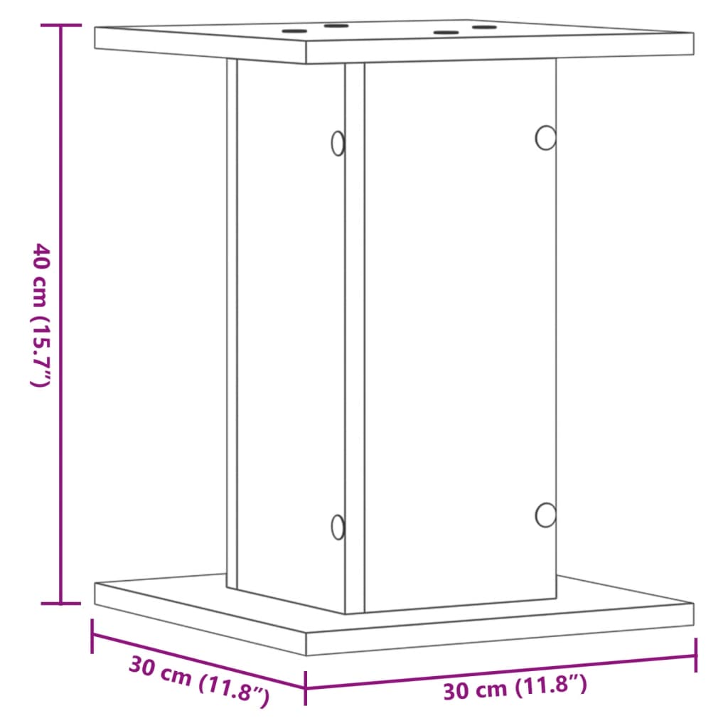 Speaker Stands 2 pcs Grey Sonoma 30x30x40 cm Engineered Wood