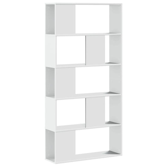 Bookcase 5-Tier White 80.5x23.5x162.5 cm Engineered Wood Bookcase 5-Tier White 80.5x23.5x162.5 cm Engineered Wood