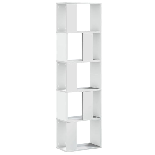 Bookcase 5-Tier White 45x23,5x162,5 cm Engineered Wood Bookcase 5-Tier White 45x23,5x162,5 cm Engineered Wood