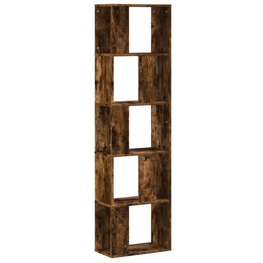 Bookcase 5-Tier Smoked Oak 45x23.5x162.5 cm Engineered Wood Bookcase 5-Tier Smoked Oak 45x23.5x162.5 cm Engineered Wood