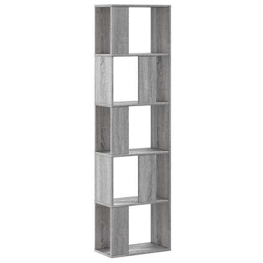 Bookcase 5-Tier Grey Sonoma 45x23.5x162.5 cm Engineered Wood Bookcase 5-Tier Grey Sonoma 45x23.5x162.5 cm Engineered Wood