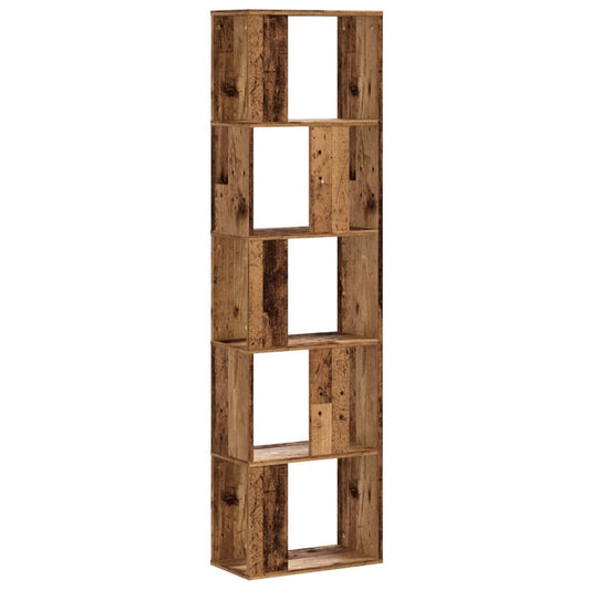 Bookcase 5-Tier Old Wood 45x23,5x162,5 cm Engineered Wood Bookcase 5-Tier Old Wood 45x23,5x162,5 cm Engineered Wood