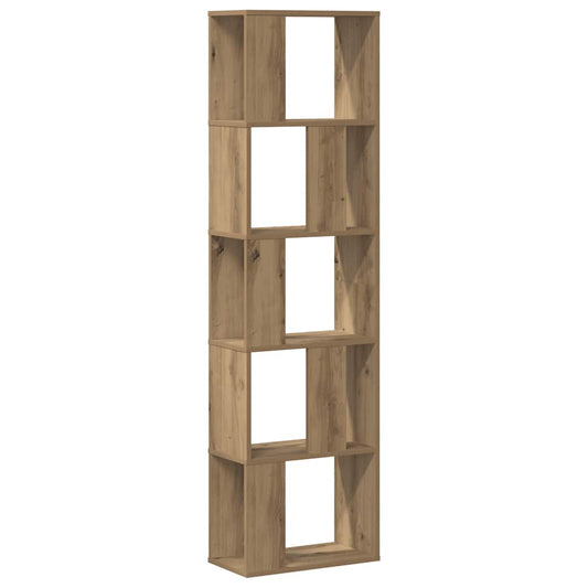 Bookcase 5-Tier Artisian Oak 45x23.5x162.5 cm Engineered Wood Bookcase 5-Tier Artisian Oak 45x23.5x162.5 cm Engineered Wood