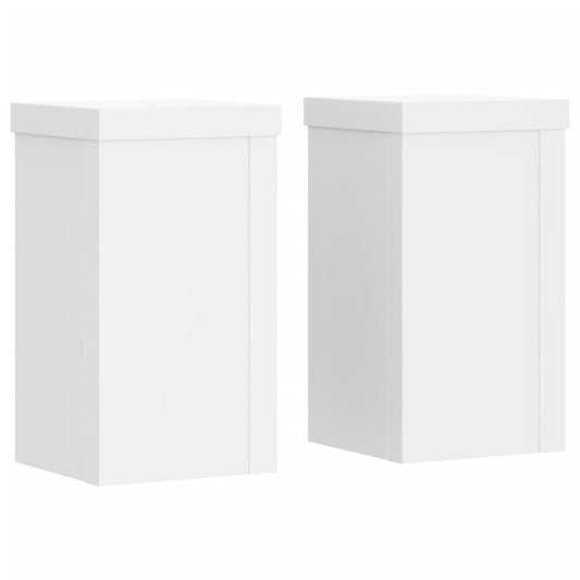 Plant Stands 2 pcs White 10x10x18 cm Engineered Wood Plant Stands 2 pcs White 10x10x18 cm Engineered Wood