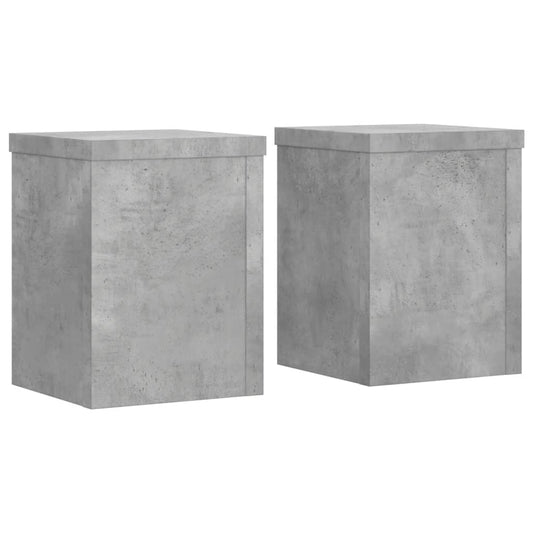 Plant Stands 2 pcs Concrete Grey 15x15x20 cm Engineered Wood Plant Stands 2 pcs Concrete Grey 15x15x20 cm Engineered Wood