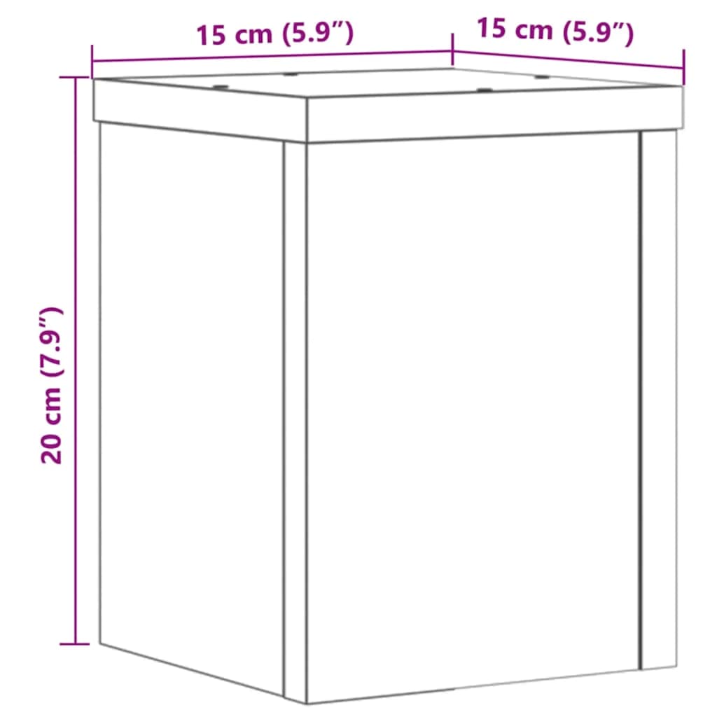 Plant Stands 2 pcs Artisan Oak 15x15x20 cm Engineered Wood