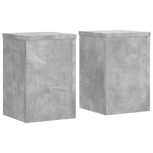 Plant Stands 2 pcs Concrete Grey 20x20x30 cm Engineered Wood Plant Stands 2 pcs Concrete Grey 20x20x30 cm Engineered Wood