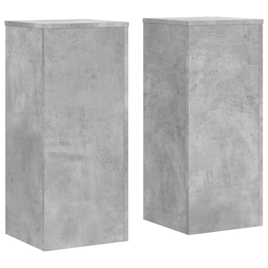 Plant Stands 2 pcs Concrete Grey 30x30x70 cm Engineered wood Plant Stands 2 pcs Concrete Grey 30x30x70 cm Engineered wood
