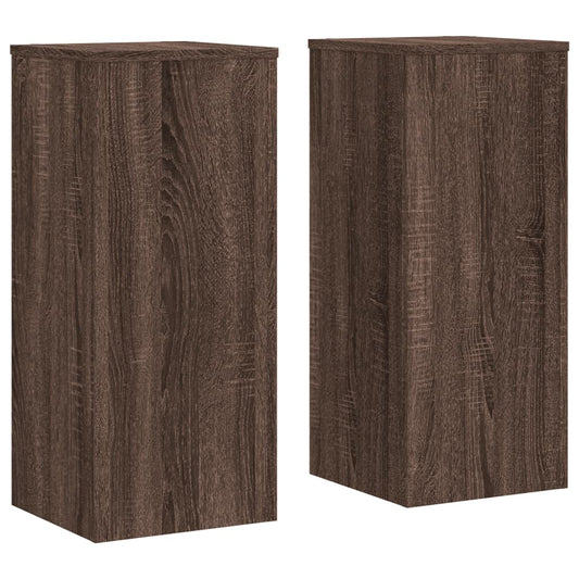 Plant Stands 2 pcs Brown Oak 30x30x70 cm Engineered wood Plant Stands 2 pcs Brown Oak 30x30x70 cm Engineered wood