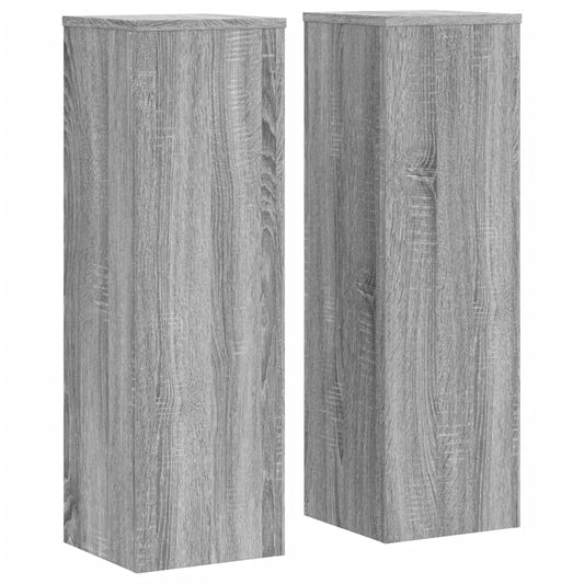 Plant Stand 2 pcs Grey Sonoma 25 x 25 x 80 cm Engineered Wood Plant Stand 2 pcs Grey Sonoma 25 x 25 x 80 cm Engineered Wood