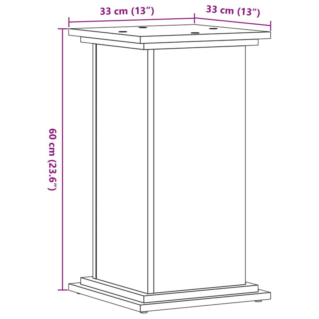 Plant Stand Sonoma Oak 33 x 33 x 60 cm Engineered wood
