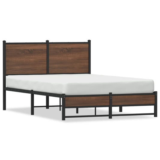 Metal Bed Frame without Mattress Brown Oak 120x200 cm Metal Bed Frame without Mattress Brown Oak 120x200 cm