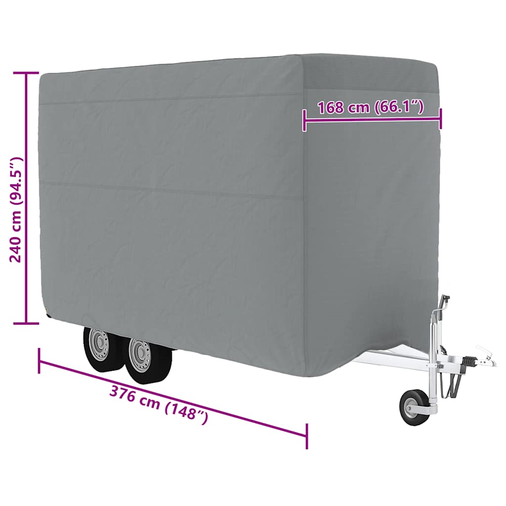 Horse Trailer Cover Grey 376x168x240 cm Non-woven Fabric