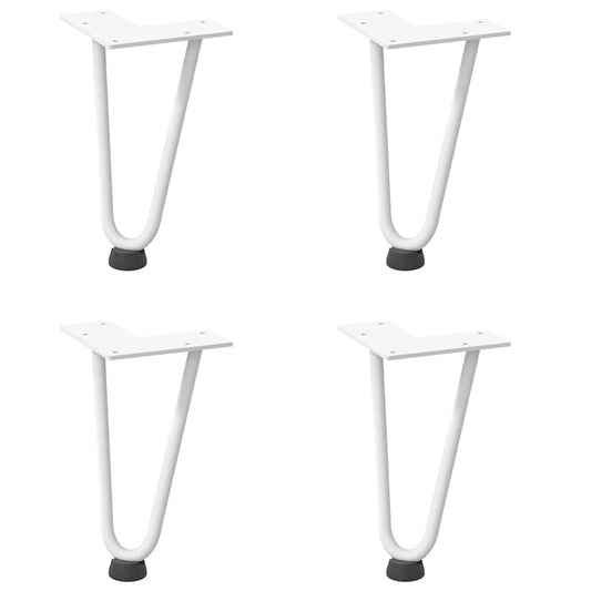 Hairpin Legs for Coffee Table 4 pcs White 20 cm Solid Steel Hairpin Legs for Coffee Table 4 pcs White 20 cm Solid Steel