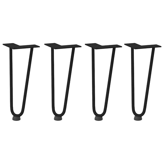 Hairpin Legs for Coffee Table 4 pcs Black 30 cm Solid Steel Hairpin Legs for Coffee Table 4 pcs Black 30 cm Solid Steel