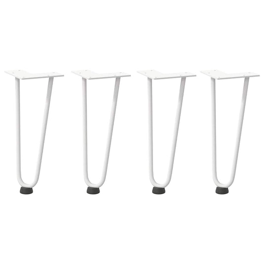 Hairpin Legs for Coffee Table 4 pcs White 30 cm Solid Steel Hairpin Legs for Coffee Table 4 pcs White 30 cm Solid Steel