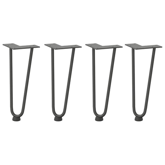 Hairpin Legs for Coffee Table 4 pcs Anthracite 30 cm Solid Steel Hairpin Legs for Coffee Table 4 pcs Anthracite 30 cm Solid Steel