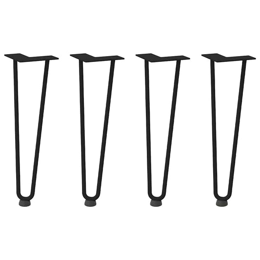Hairpin Legs for Coffee Table 4 pcs Black 42 cm Solid Steel Hairpin Legs for Coffee Table 4 pcs Black 42 cm Solid Steel