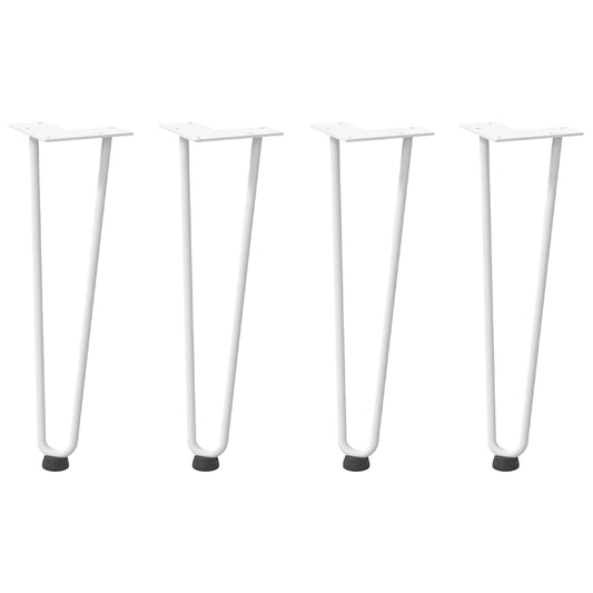 Hairpin Legs for Coffee Table 4 pcs White 42 cm Solid Steel Hairpin Legs for Coffee Table 4 pcs White 42 cm Solid Steel