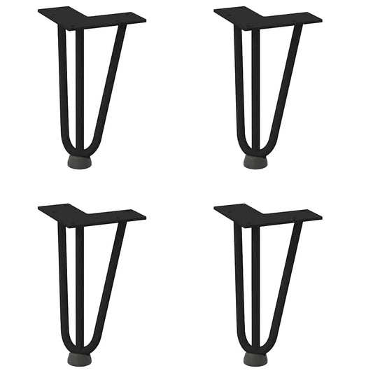 Hairpin Legs for Coffee Table 4 pcs Black 20 cm Solid Steel Hairpin Legs for Coffee Table 4 pcs Black 20 cm Solid Steel