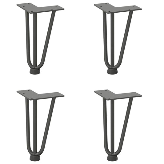 Hairpin Legs for Coffee Table 4 pcs Anthracite 20 cm Solid Steel Hairpin Legs for Coffee Table 4 pcs Anthracite 20 cm Solid Steel