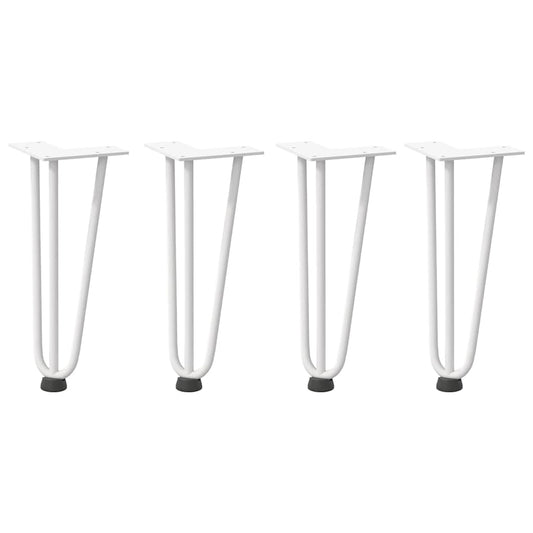 Hairpin Legs for Coffee Table 4 pcs White 30 cm Solid Steel Hairpin Legs for Coffee Table 4 pcs White 30 cm Solid Steel