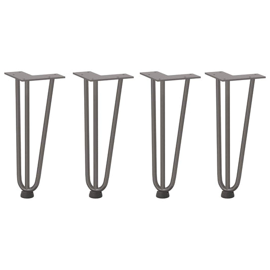 Hairpin Legs for Coffee Table 4 pcs Natural Steel 30 cm Solid Steel Hairpin Legs for Coffee Table 4 pcs Natural Steel 30 cm Solid Steel