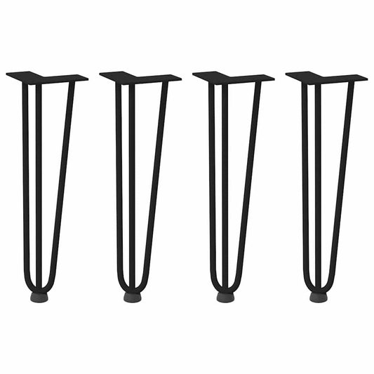 Hairpin Legs for Coffee Table 4 pcs Black 42 cm Solid Steel Hairpin Legs for Coffee Table 4 pcs Black 42 cm Solid Steel