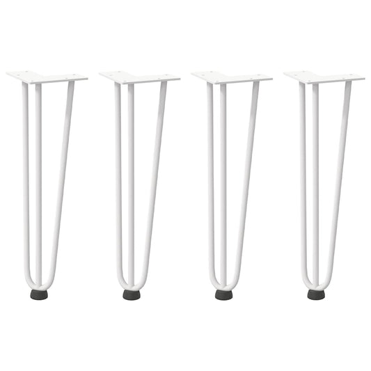 Hairpin Legs for Coffee Table 4 pcs White 42 cm Solid Steel Hairpin Legs for Coffee Table 4 pcs White 42 cm Solid Steel