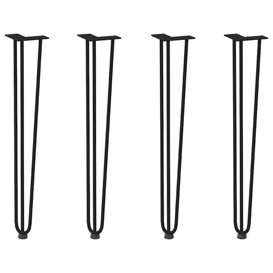 hairpin legs for console tables for Console Table 4 pcs Black 72 cm Solid Steel hairpin legs for console tables for Console Table 4 pcs Black 72 cm Solid Steel