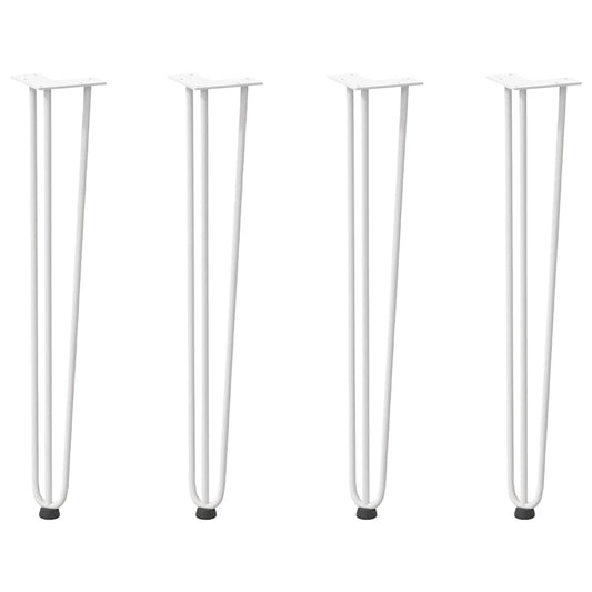 hairpin legs for console tables for Console Table 4 pcs White 72 cm Solid Steel hairpin legs for console tables for Console Table 4 pcs White 72 cm Solid Steel