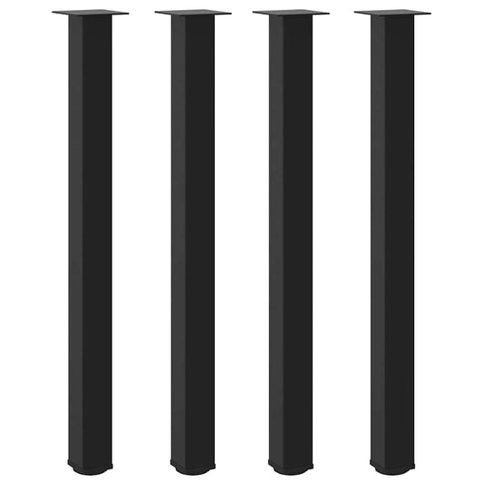 Bar Table Legs 4 pcs Black 110-112 cm Steel Bar Table Legs 4 pcs Black 110-112 cm Steel