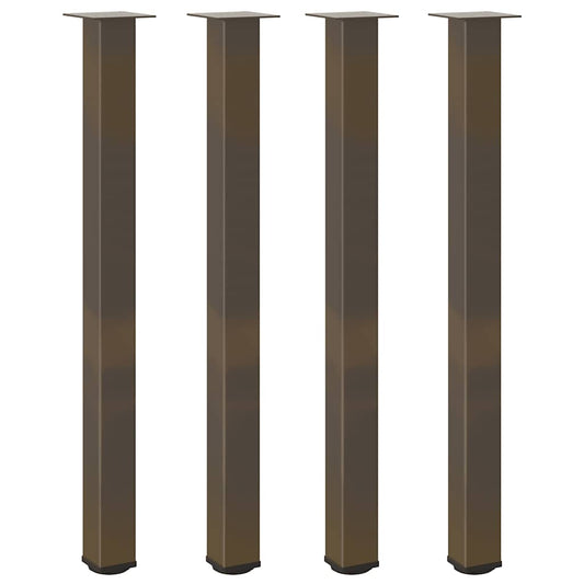 Bar Table Legs 4 pcs Natural Steel 110-112 cm Steel Bar Table Legs 4 pcs Natural Steel 110-112 cm Steel