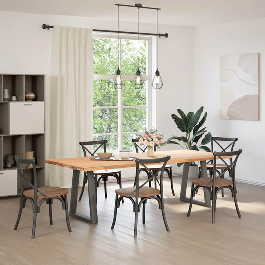 Dining Table Legs V-Shape 2 pcs Anthracite 60x(72-73.3) cm Steel Dining Table Legs V-Shape 2 pcs Anthracite 60x(72-73.3) cm Steel