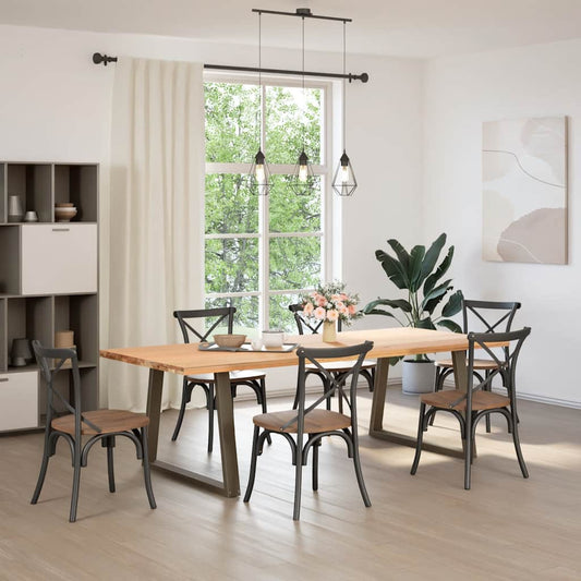 Dining Table Legs V-Shape 2 pcs Natural Steel 90x(72-73.3) cm Steel Dining Table Legs V-Shape 2 pcs Natural Steel 90x(72-73.3) cm Steel