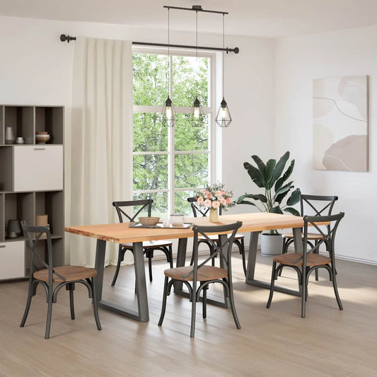 Dining Table Legs V-Shape 3 pcs Anthracite 80x(72-73.3) cm Steel Dining Table Legs V-Shape 3 pcs Anthracite 80x(72-73.3) cm Steel