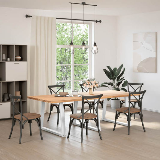 Dining Table Legs V-Shape 3 pcs White 90x(72-73.3) cm Steel Dining Table Legs V-Shape 3 pcs White 90x(72-73.3) cm Steel
