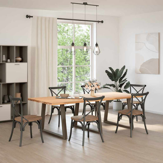 Dining Table Legs V-Shape 3 pcs Natural Steel 90x(72-73.3) cm Steel Dining Table Legs V-Shape 3 pcs Natural Steel 90x(72-73.3) cm Steel