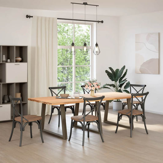 Dining Table Legs V-Shape 3 pcs Natural Steel 100x(72-73,3) cm Steel Dining Table Legs V-Shape 3 pcs Natural Steel 100x(72-73,3) cm Steel
