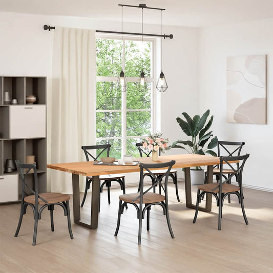 Dining Table Legs V-Shape 2 pcs Natural Steel 60x(72-73.3) cm Steel Dining Table Legs V-Shape 2 pcs Natural Steel 60x(72-73.3) cm Steel