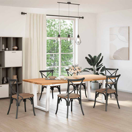 Dining Table Legs V-Shape 2 pcs White 80x(72-73.3) cm Steel Dining Table Legs V-Shape 2 pcs White 80x(72-73.3) cm Steel
