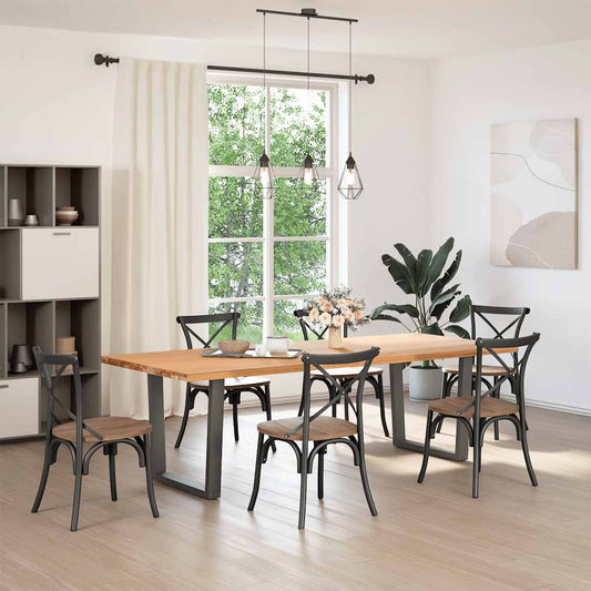 Dining Table Legs V-Shape 2 pcs Anthracite 80x(72-73.3) cm Steel Dining Table Legs V-Shape 2 pcs Anthracite 80x(72-73.3) cm Steel