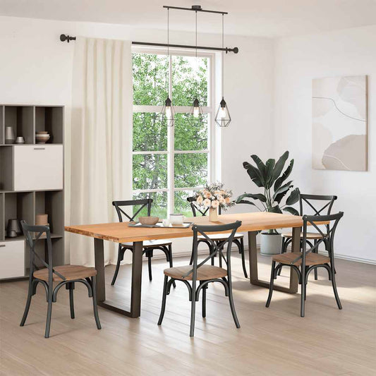 Dining Table Legs V-Shape 2 pcs Natural Steel 80x(72-73.3) cm Steel Dining Table Legs V-Shape 2 pcs Natural Steel 80x(72-73.3) cm Steel