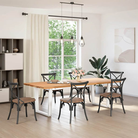 Dining Table Legs V-Shape 2 pcs White 90x(72-73.3) cm Steel Dining Table Legs V-Shape 2 pcs White 90x(72-73.3) cm Steel