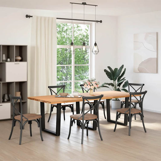 Dining Table Legs V-Shape 3 pcs Black 80x(72-73.3) cm Steel Dining Table Legs V-Shape 3 pcs Black 80x(72-73.3) cm Steel